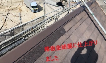 棟板金取付け完了