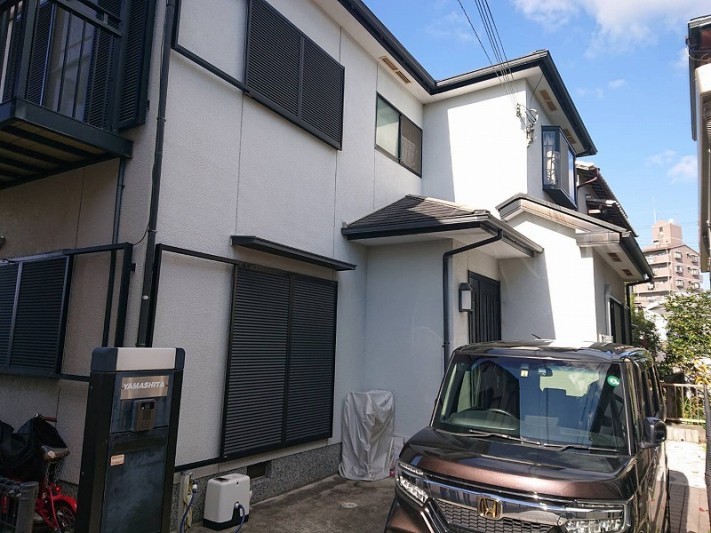 泉佐野屋根壁塗装1
