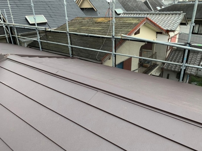 棟板金取付け