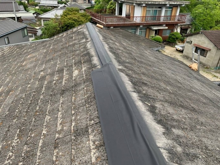 屋根棟応急措置3