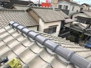 冠瓦取付け