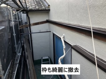 古い波板を撤去します
