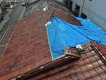 瓦屋根のブルーシート養生