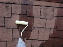 パラペットの下塗り塗装