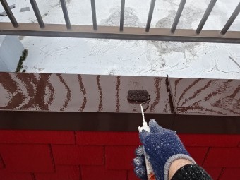 笠木板金の塗装