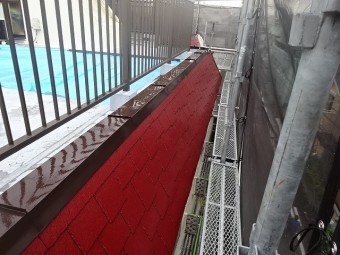 笠木・パラペット塗装完了