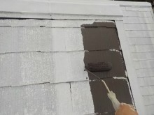 屋根上塗り1回目