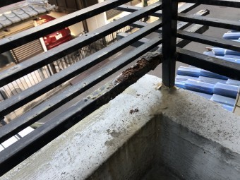腐食した手摺