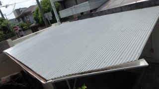 倉庫屋根交換完工