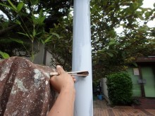 鉄柱上塗り