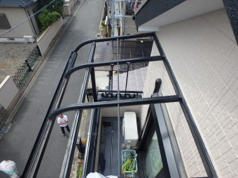破損を上から見た画像