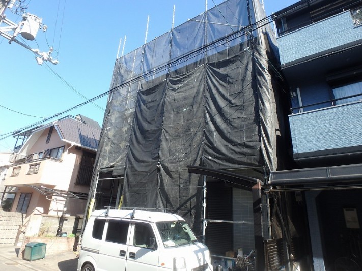 足場組立完了