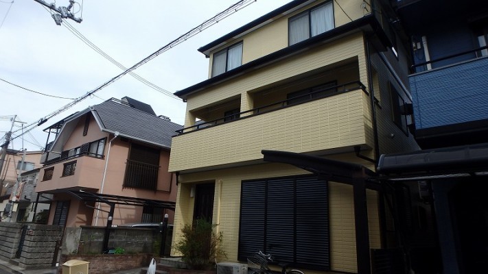 正面の塗装後