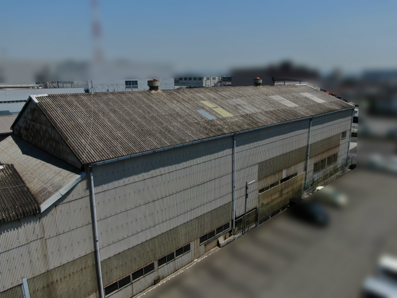 工場の屋根工事