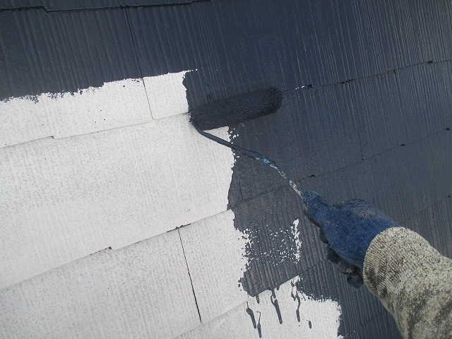 屋根中塗り