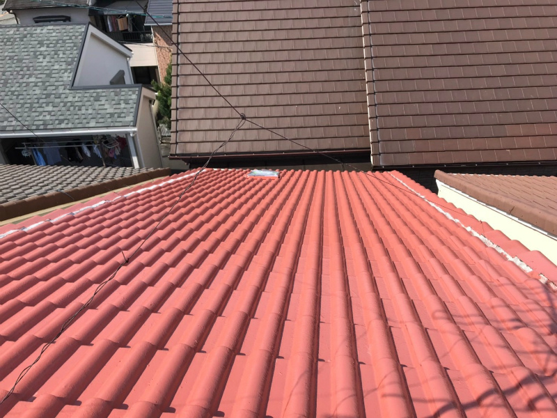 モニエル瓦の屋根塗装
