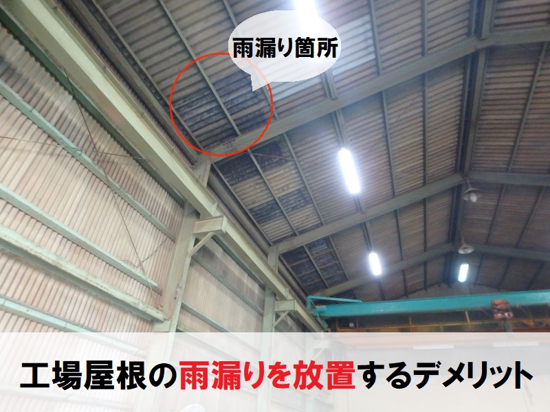 富田林市　工場屋根の雨漏りを放置するデメリット
