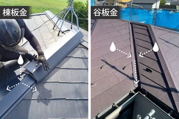 棟板金、谷板金